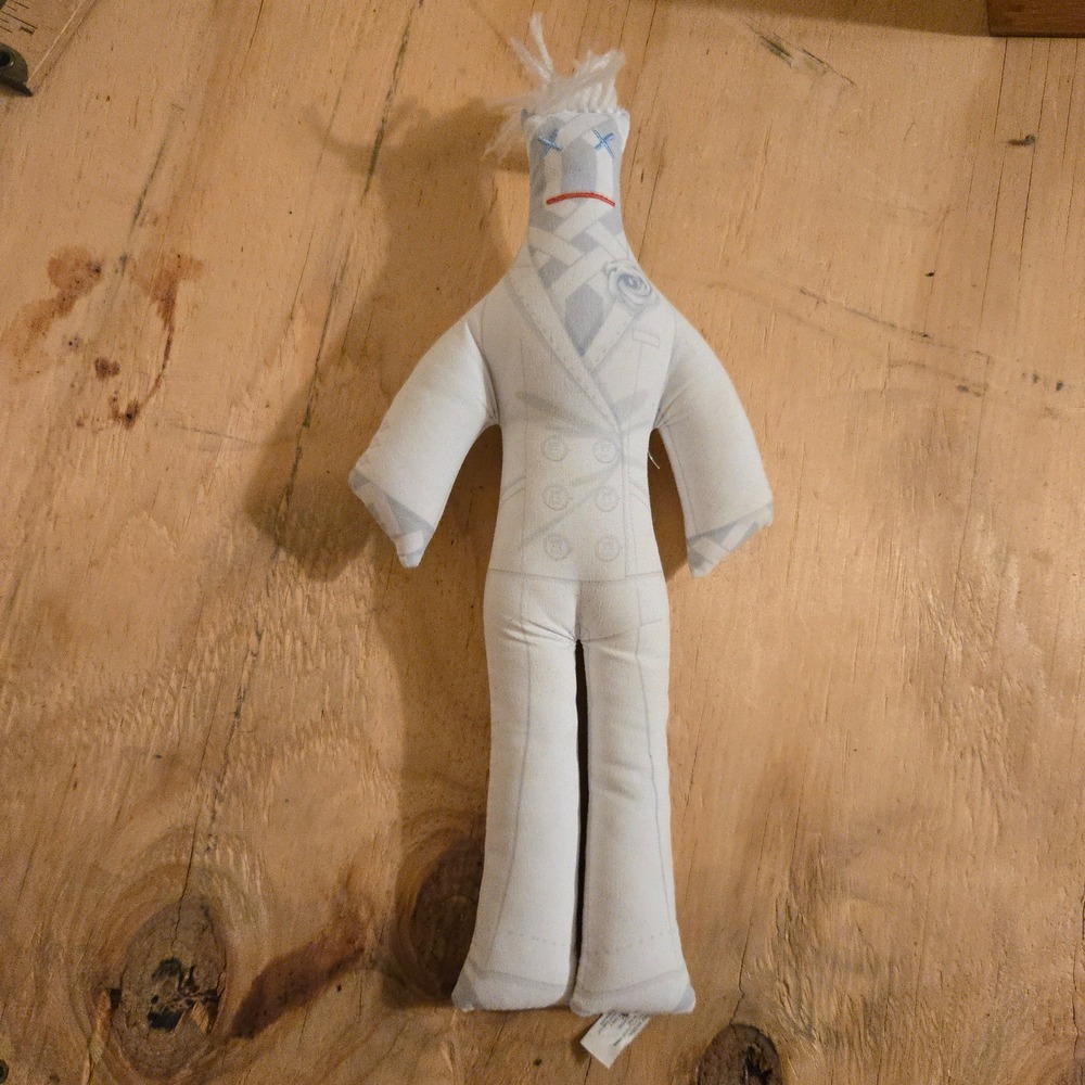 Dammit Doll Groom Tuxedo Stress Relief Toy White Blue Yarn Hair EUC